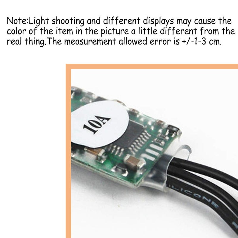 Acxico 1Pcs 10A Brushless ESC Speed Controller With 1A BEC For RC Airplane - Image 4